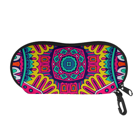 Colorful Mandala Bohemian Pattern Print Glasses Case