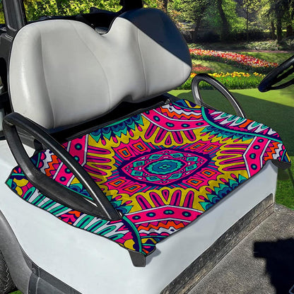 Colorful Mandala Bohemian Pattern Print Golf Cart Seat Cover