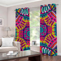 Colorful Mandala Bohemian Pattern Print Grommet Curtains