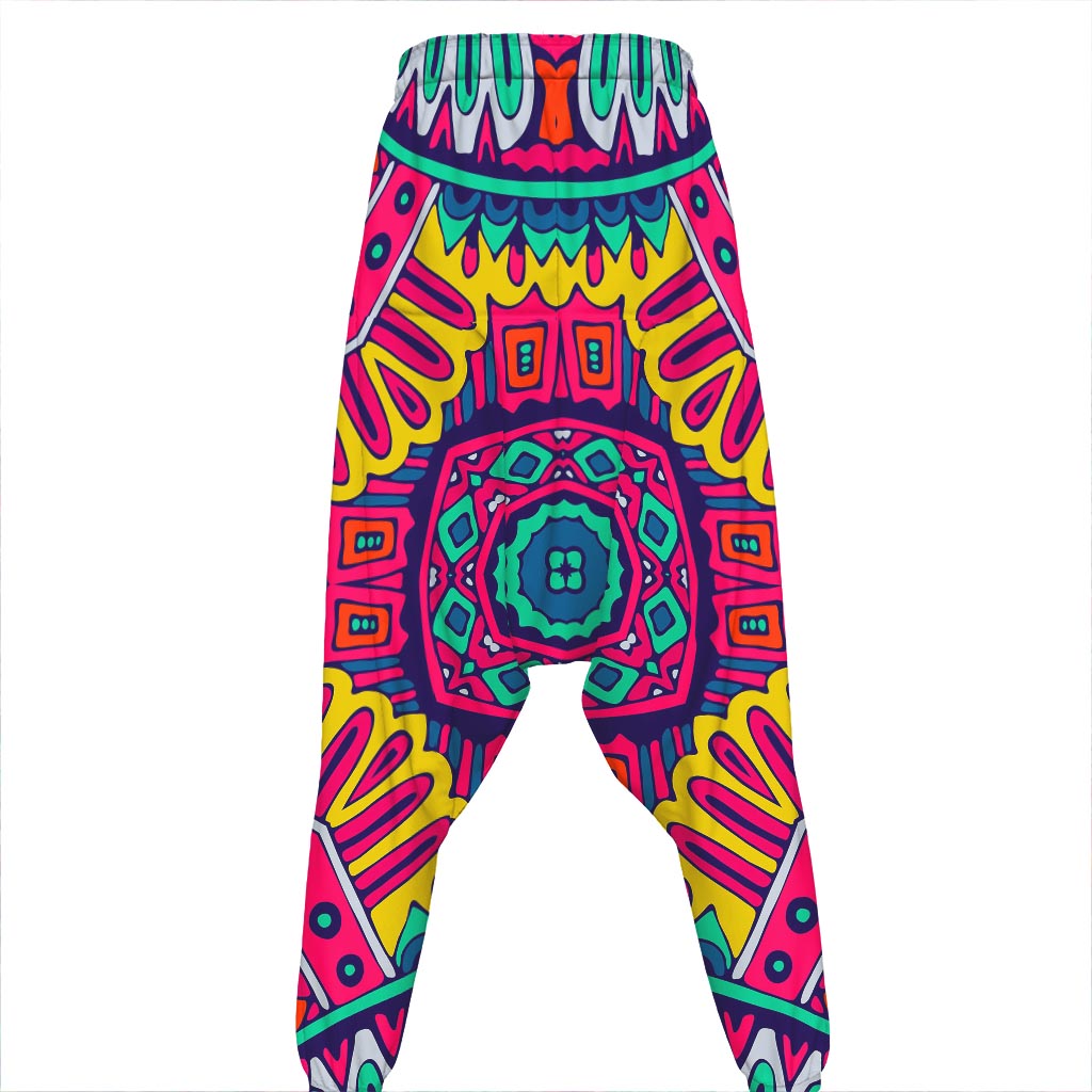 Colorful Mandala Bohemian Pattern Print Hammer Pants