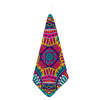 Colorful Mandala Bohemian Pattern Print Hand Towel