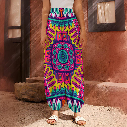 Colorful Mandala Bohemian Pattern Print Harem Pants