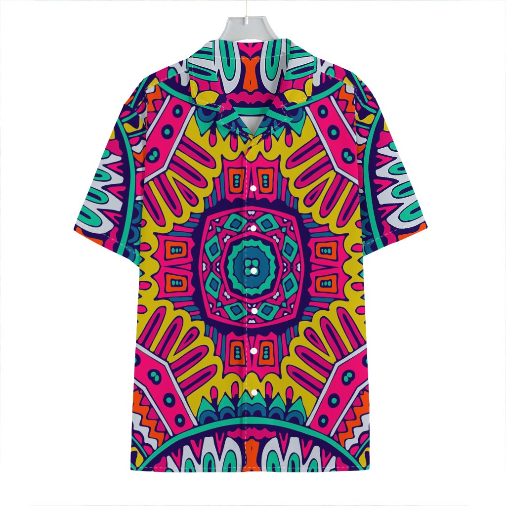Colorful Mandala Bohemian Pattern Print Hawaiian Shirt
