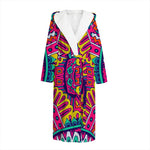 Colorful Mandala Bohemian Pattern Print Hooded Bathrobe