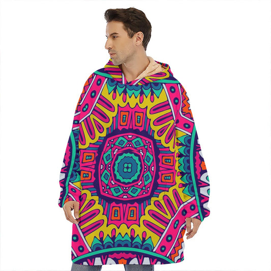 Colorful Mandala Bohemian Pattern Print Hoodie Blanket