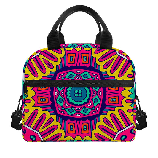 Colorful Mandala Bohemian Pattern Print Insulated Lunch Bag