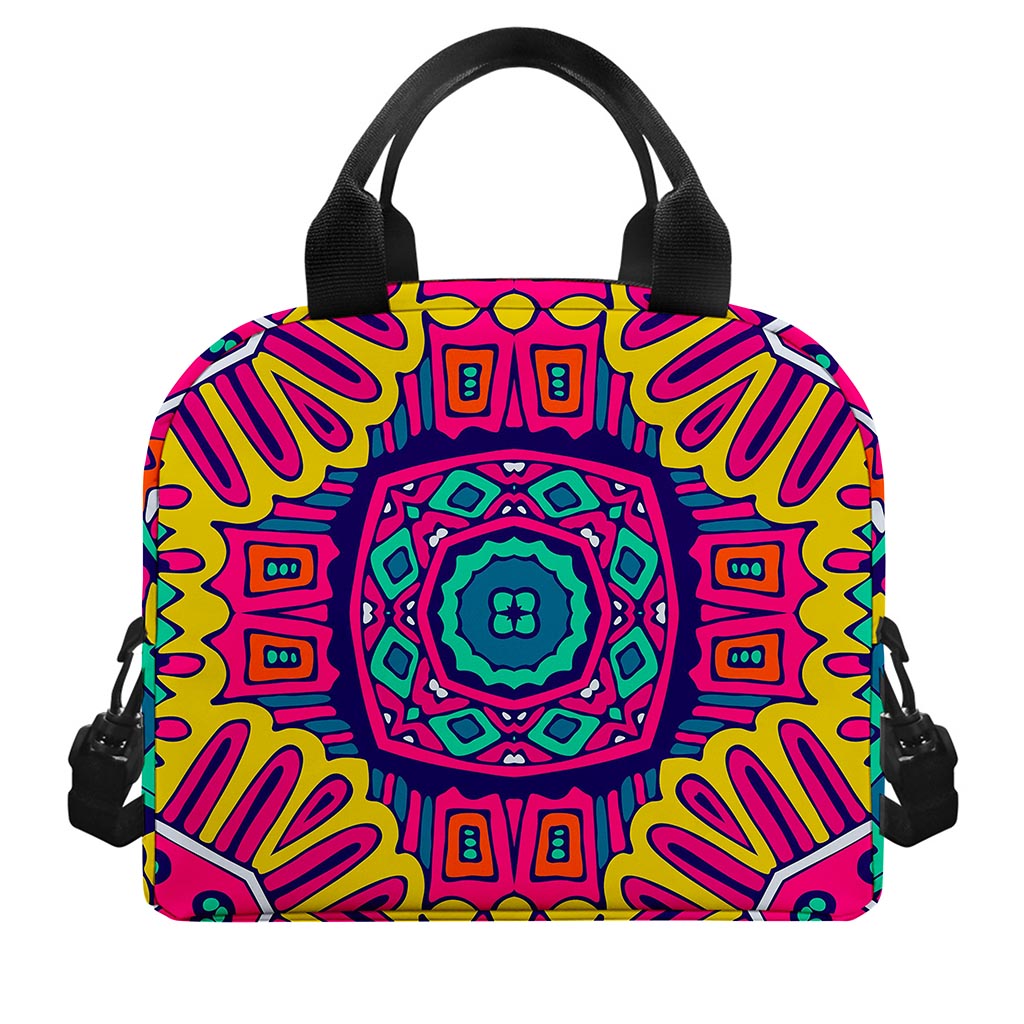 Colorful Mandala Bohemian Pattern Print Insulated Lunch Bag