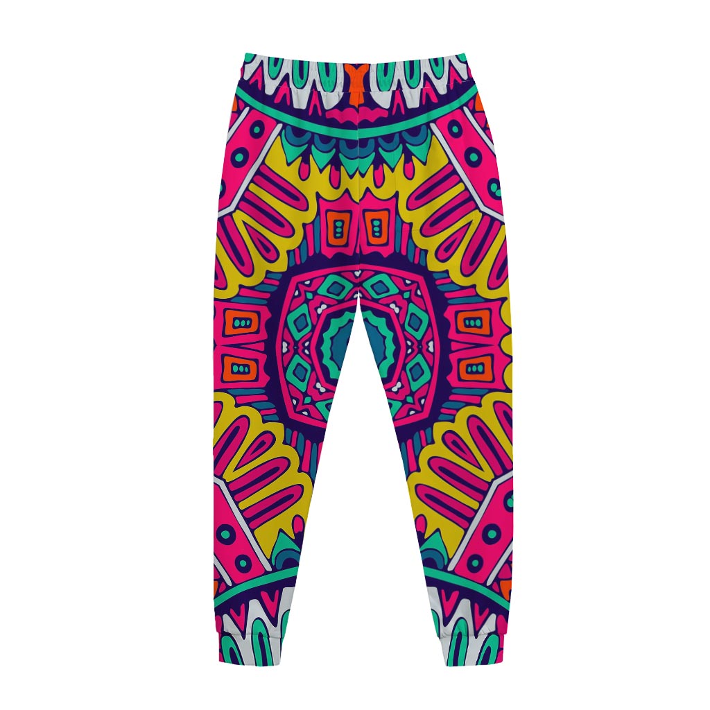 Colorful Mandala Bohemian Pattern Print Jogger Pants