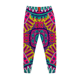 Colorful Mandala Bohemian Pattern Print Jogger Pants