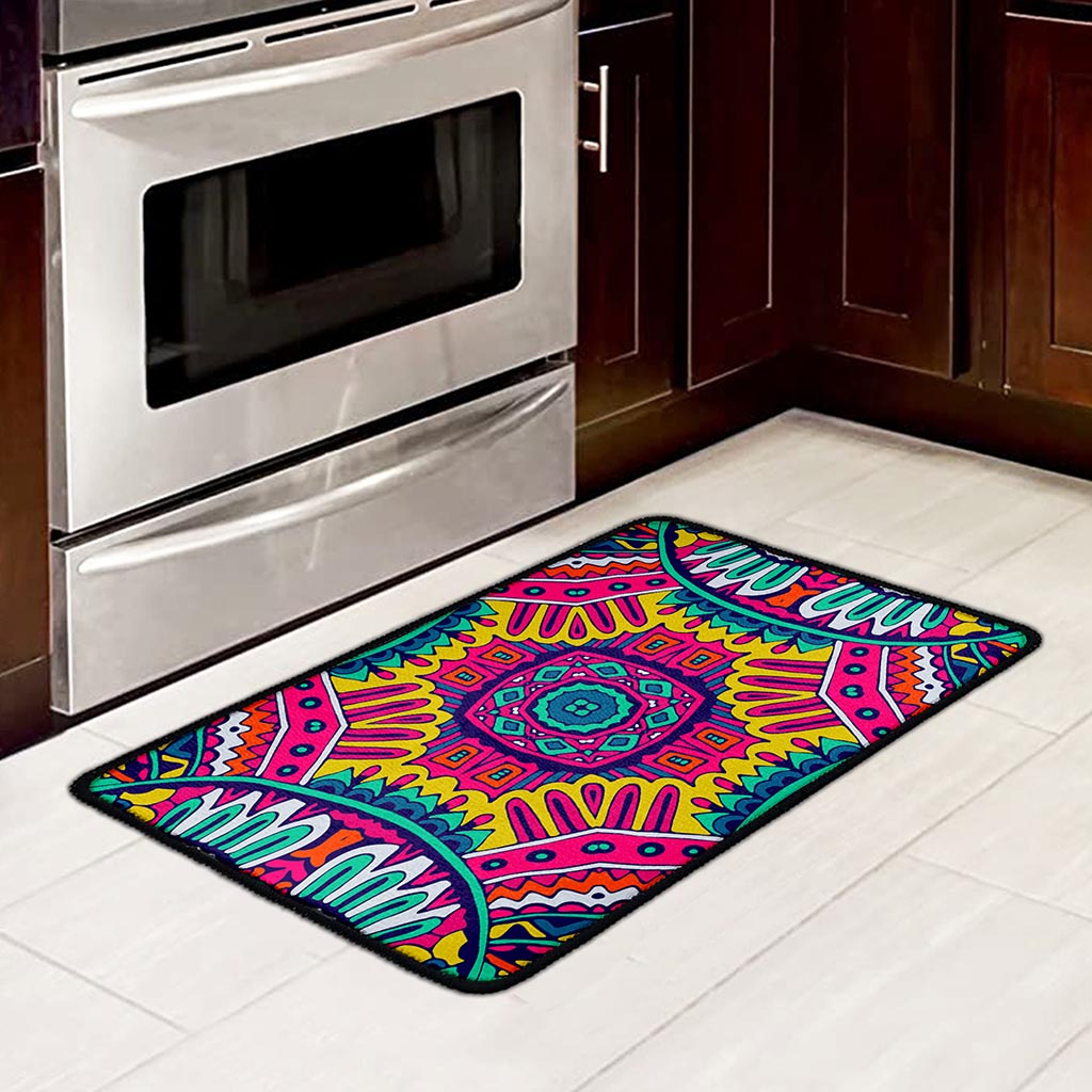 Colorful Mandala Bohemian Pattern Print Kitchen Mat