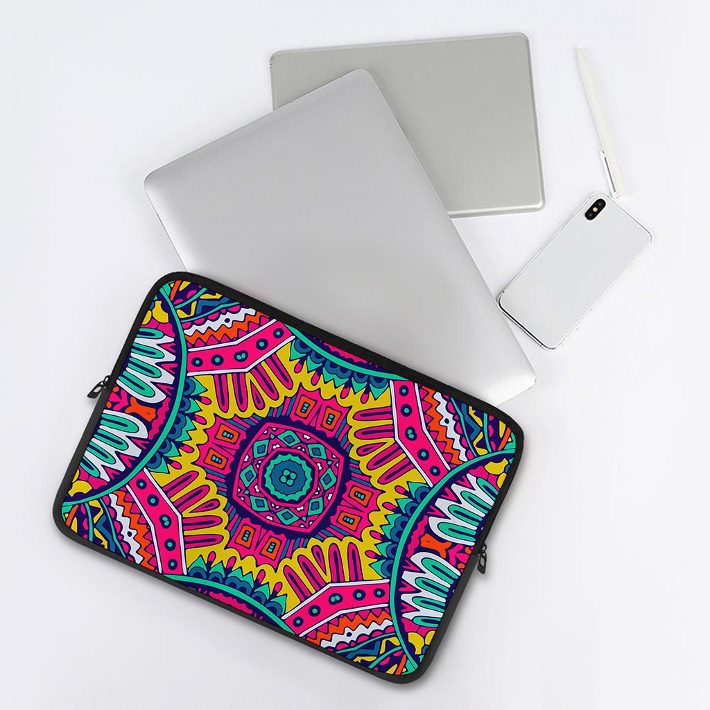 Colorful Mandala Bohemian Pattern Print Laptop Sleeve