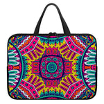 Colorful Mandala Bohemian Pattern Print Laptop Sleeve With Handle