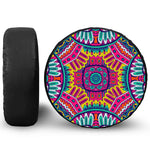 Colorful Mandala Bohemian Pattern Print Leather Spare Tire Cover