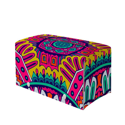 Colorful Mandala Bohemian Pattern Print Leather Tissue Box Cover