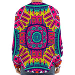 Colorful Mandala Bohemian Pattern Print Long Sleeve Baseball Jersey