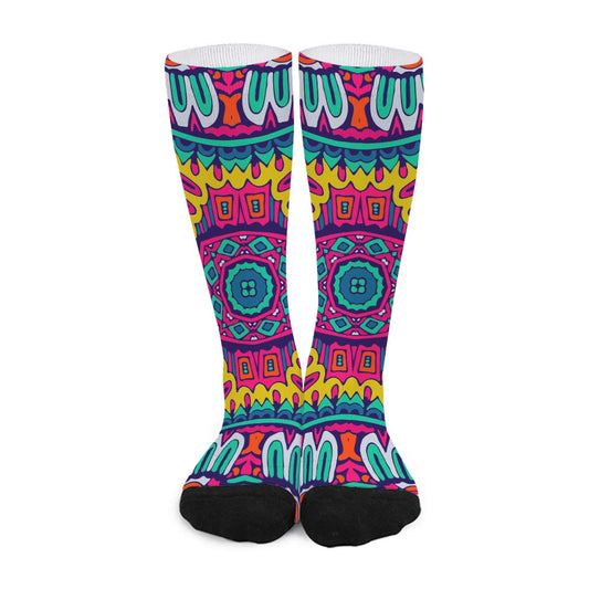 Colorful Mandala Bohemian Pattern Print Long Socks