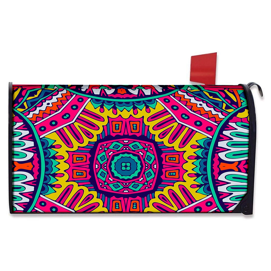 Colorful Mandala Bohemian Pattern Print Mailbox Cover
