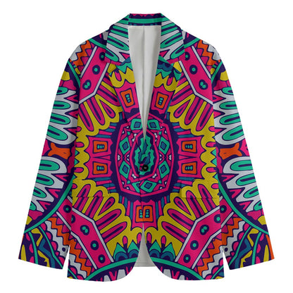 Colorful Mandala Bohemian Pattern Print Men's Blazer