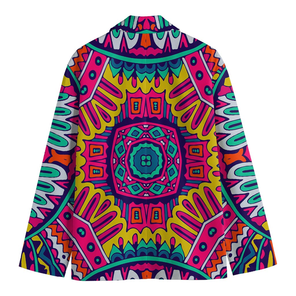 Colorful Mandala Bohemian Pattern Print Men's Blazer