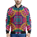Colorful Mandala Bohemian Pattern Print Men's Bomber Jacket