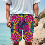 Colorful Mandala Bohemian Pattern Print Men's Cargo Shorts