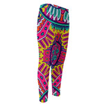 Colorful Mandala Bohemian Pattern Print Men's Compression Pants
