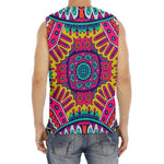 Colorful Mandala Bohemian Pattern Print Men's Fitness Tank Top