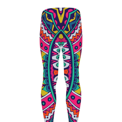 Colorful Mandala Bohemian Pattern Print Men's leggings