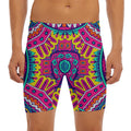 Colorful Mandala Bohemian Pattern Print Men's Long Boxer Briefs
