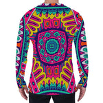 Colorful Mandala Bohemian Pattern Print Men's Long Sleeve T-Shirt
