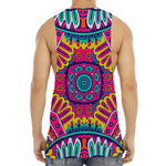 Colorful Mandala Bohemian Pattern Print Men's Muscle Tank Top