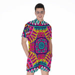 Colorful Mandala Bohemian Pattern Print Men's Rompers