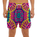Colorful Mandala Bohemian Pattern Print Men's Split Running Shorts