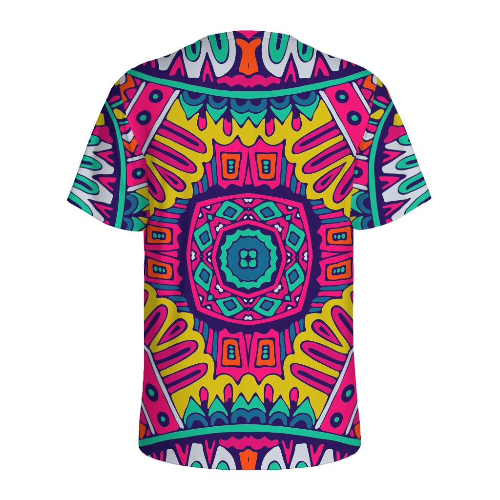 Colorful Mandala Bohemian Pattern Print Men's Sports T-Shirt