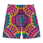 Colorful Mandala Bohemian Pattern Print Men's Swim Trunks
