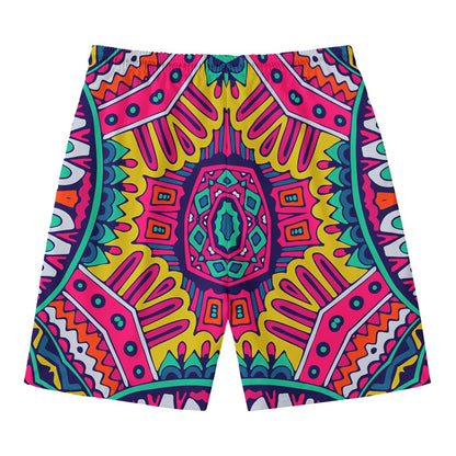 Colorful Mandala Bohemian Pattern Print Men's Swim Trunks
