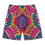 Colorful Mandala Bohemian Pattern Print Men's Swim Trunks