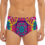 Colorful Mandala Bohemian Pattern Print Men's Triangle Swim Briefs