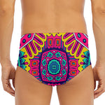 Colorful Mandala Bohemian Pattern Print Men's Triangle Swim Briefs