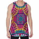 Colorful Mandala Bohemian Pattern Print Men's Velvet Tank Top