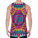 Colorful Mandala Bohemian Pattern Print Men's Velvet Tank Top