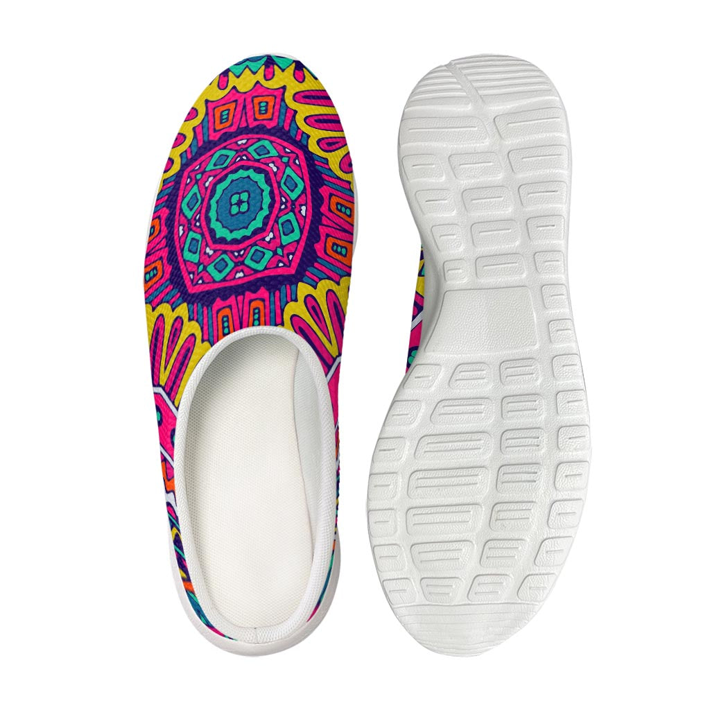 Colorful Mandala Bohemian Pattern Print Mesh Casual Shoes