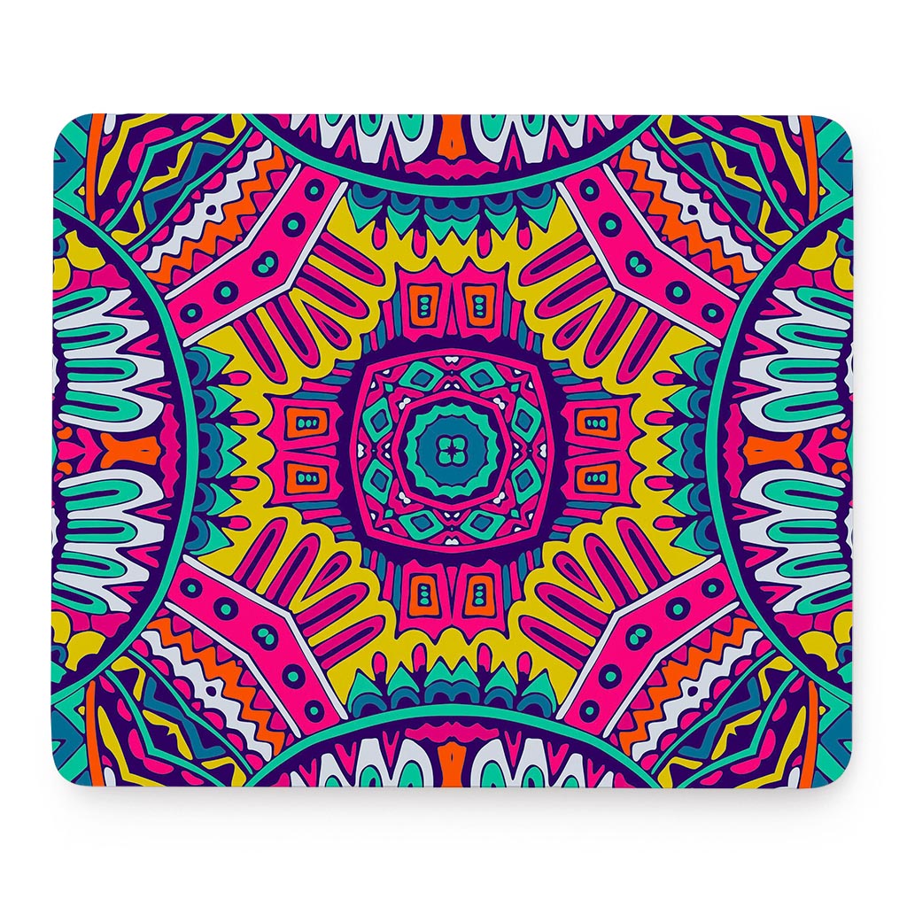 Colorful Mandala Bohemian Pattern Print Mouse Pad
