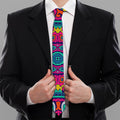 Colorful Mandala Bohemian Pattern Print Necktie