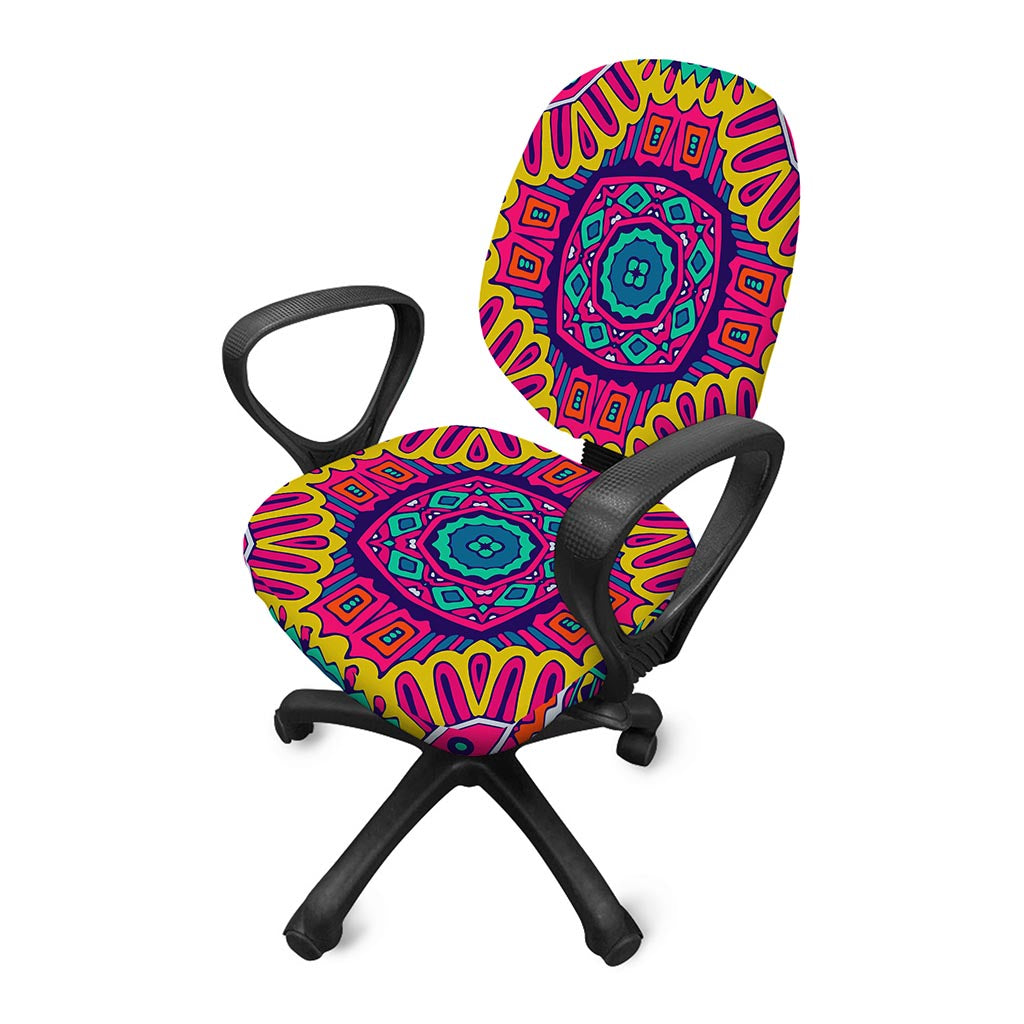 Colorful Mandala Bohemian Pattern Print Office Chair Cover