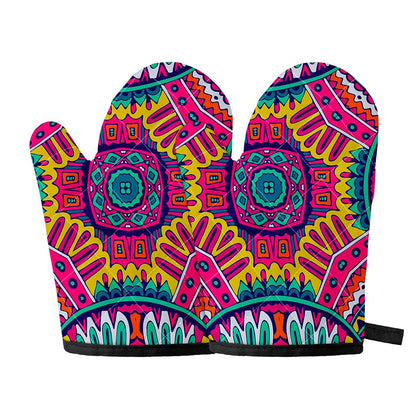 Colorful Mandala Bohemian Pattern Print Oven Mitts