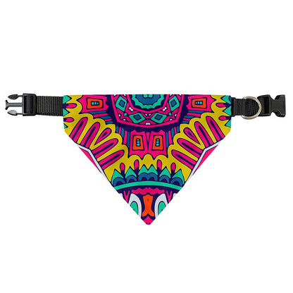 Colorful Mandala Bohemian Pattern Print Over The Collar Dog Bandana