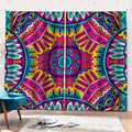 Colorful Mandala Bohemian Pattern Print Pencil Pleat Curtains