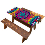 Colorful Mandala Bohemian Pattern Print Picnic Table Cover