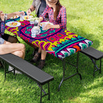 Colorful Mandala Bohemian Pattern Print Picnic Table Cover